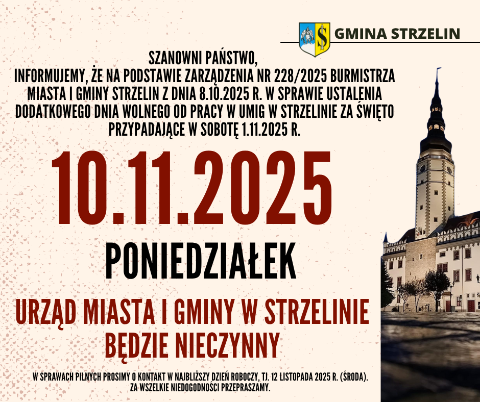 10 listopada UMIG nieczynny